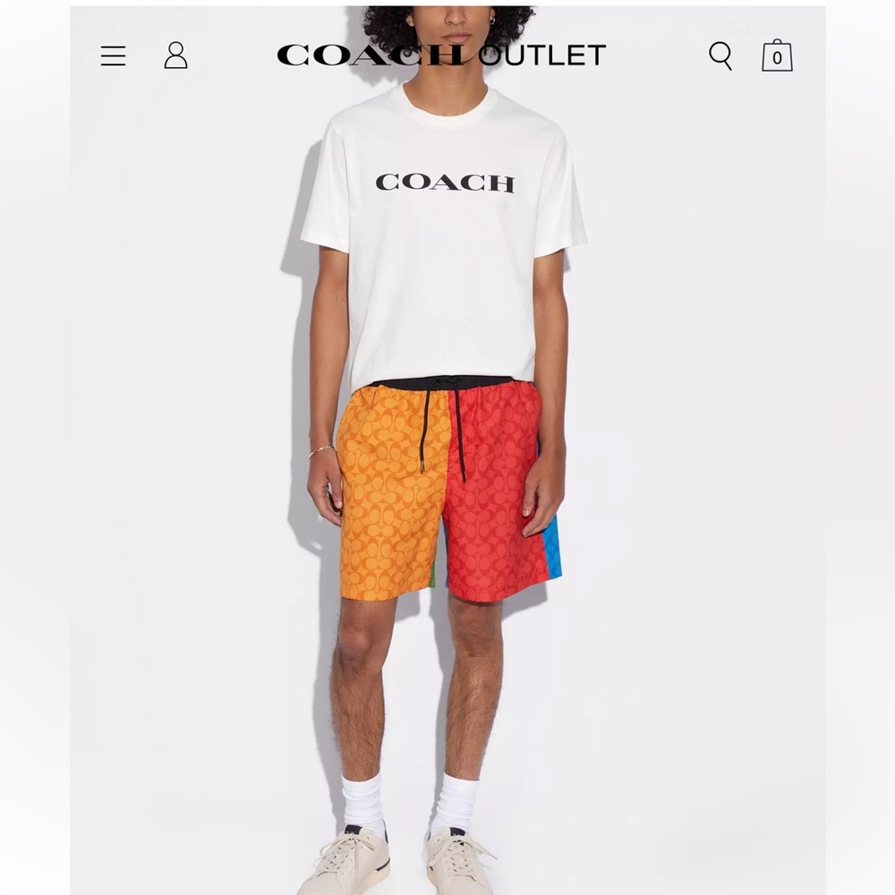 Coach Men’s Color Block Signature Swim Trunk - image 1